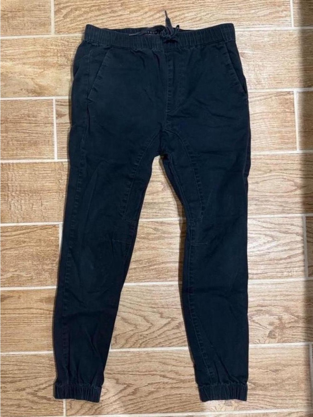 pacsun men’s black drawstring cargo pants